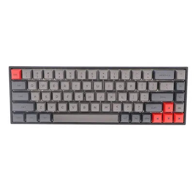 68-key PBT mechanical keyboard keycap set showing multiple colour options including blue, grey and pink