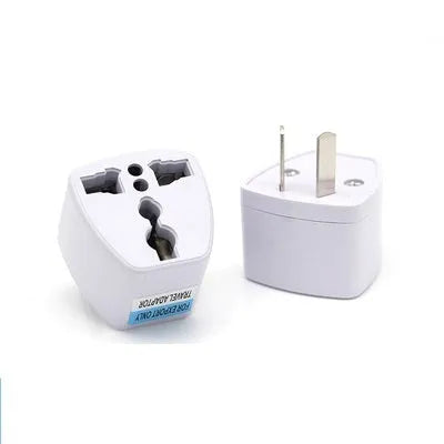 Multi-country conversion plug with AU EU UK US compatibility, ABS and galvanised iron sheet construction