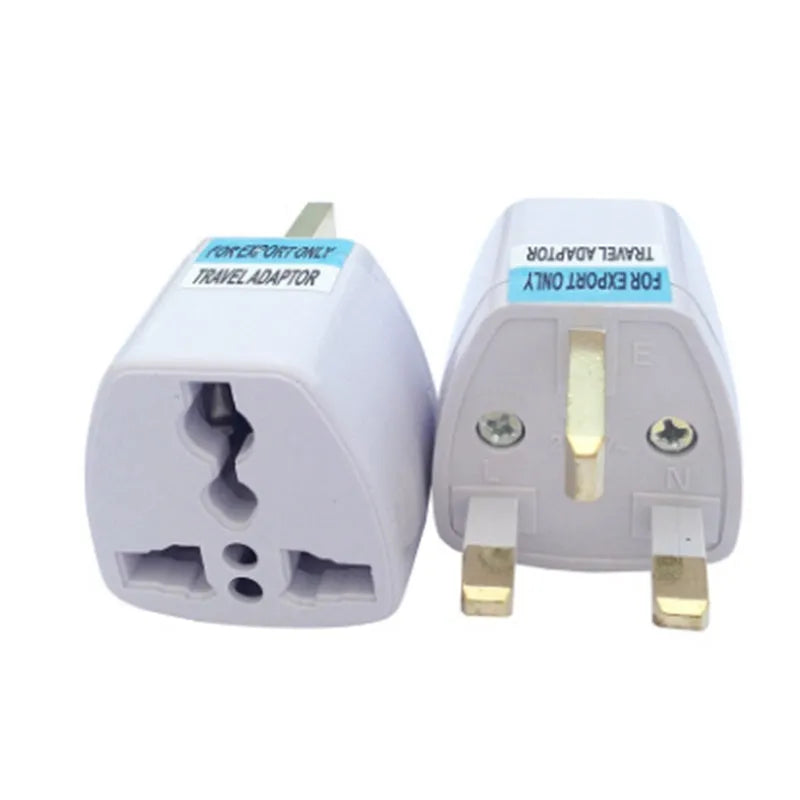 Multi-country conversion plug with AU EU UK US compatibility, ABS and galvanised iron sheet construction
