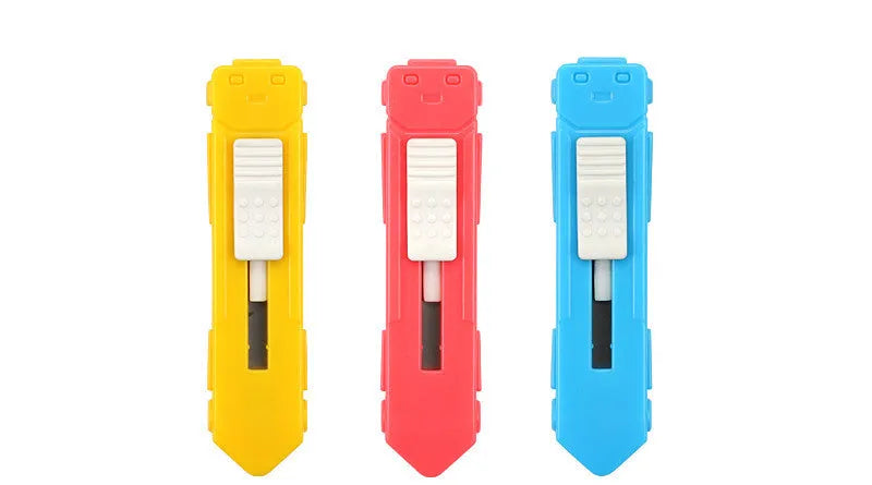 Cartoon-themed art knife showing one of five available style designs including Miffy and Robot.