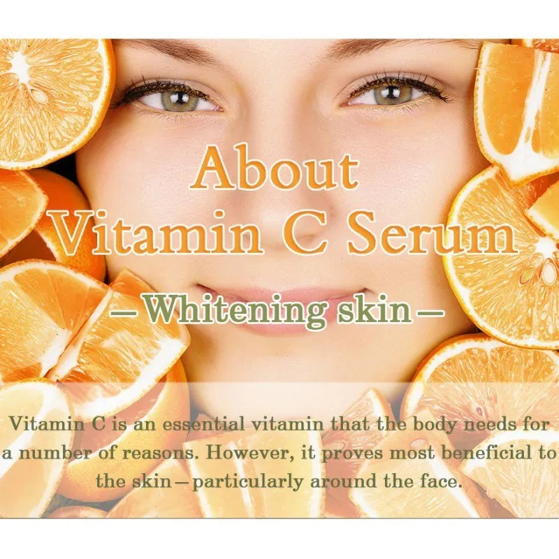 Vitamin C Hyaluronic Acid Facial Serum bottle for whitening, anti-aging, and moisturising.