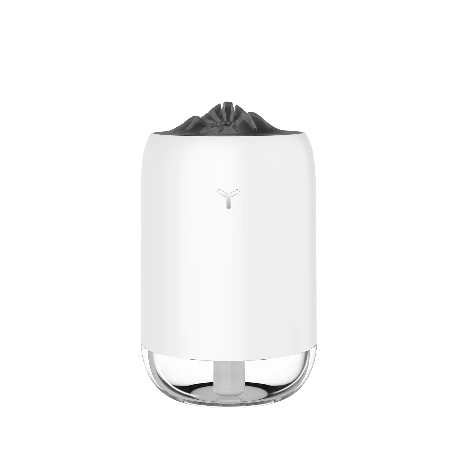 Magic Flame Humidifier columnar aroma diffuser with LED light effect in white, blue, or pink colours