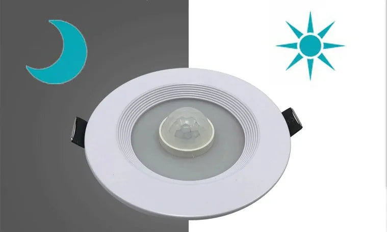 Infrared body sensing aluminium LED down light for kitchen study toilet installation