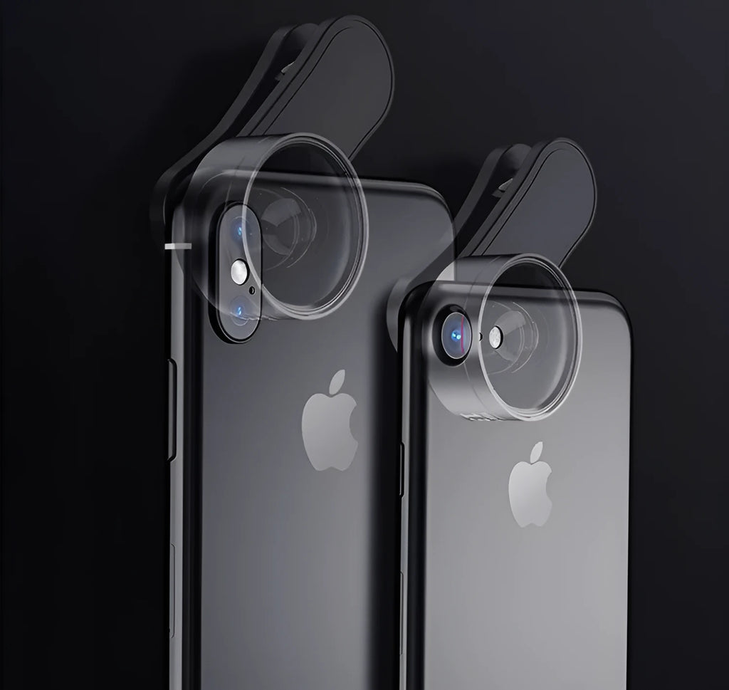 Universal smartphone fill light camera lens kit with wide angle macro and fish eye options