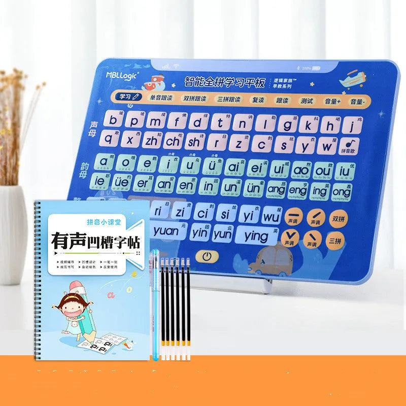 Chinese spelling training audio wall chart educational toy for children with pinyin cards