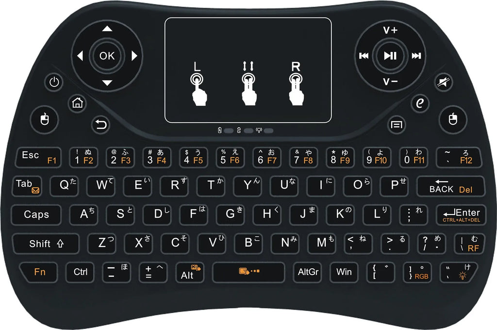 Mini touch keyboard with seven-color backlight and 2.4G wireless USB interface