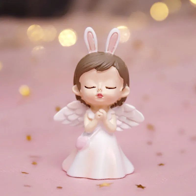 Angel wings star light made of synthetic resin with star and wing design, available in prayer or love style options