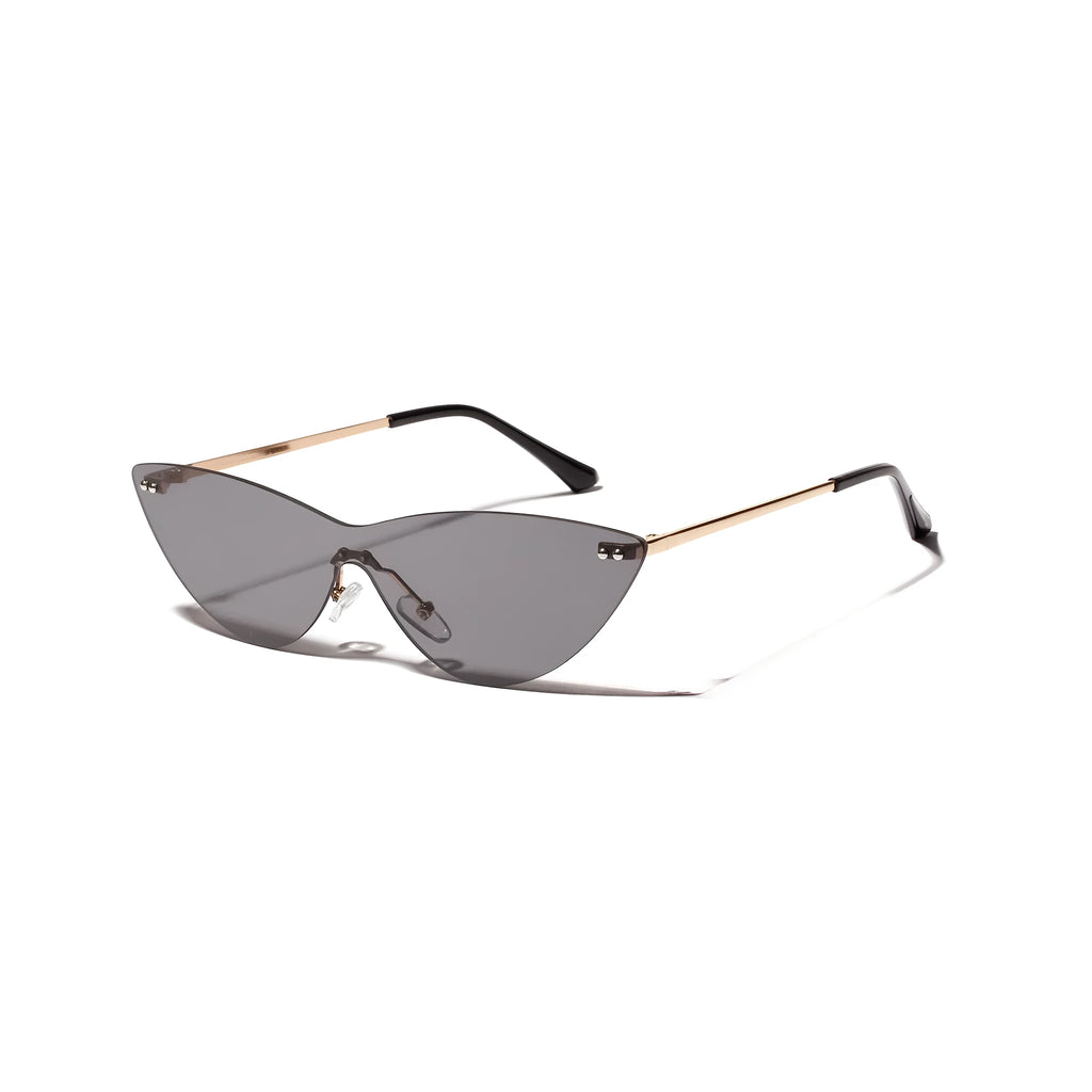 Brown tinted vintage sunglasses with a metal frame for adults.