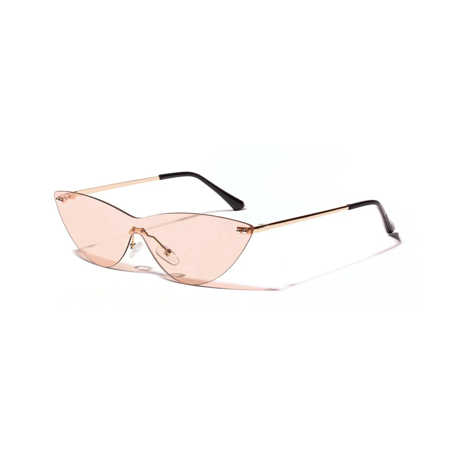 Brown tinted vintage sunglasses with a metal frame for adults.