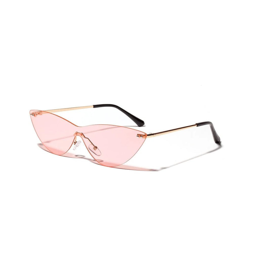 Brown tinted vintage sunglasses with a metal frame for adults.