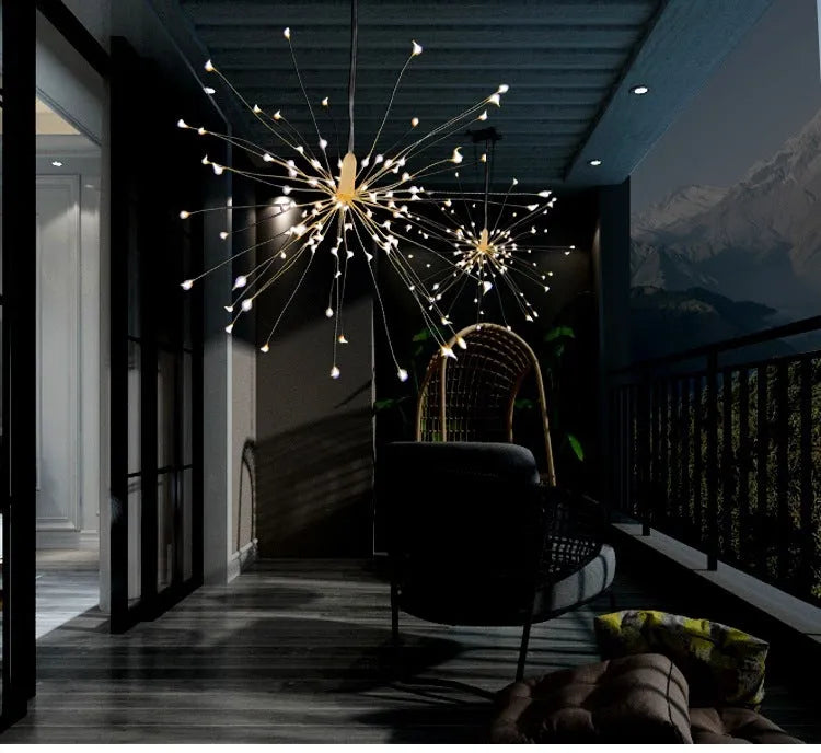 Solar-powered LED meteor shower light with multiple light units for indoor and outdoor decoration