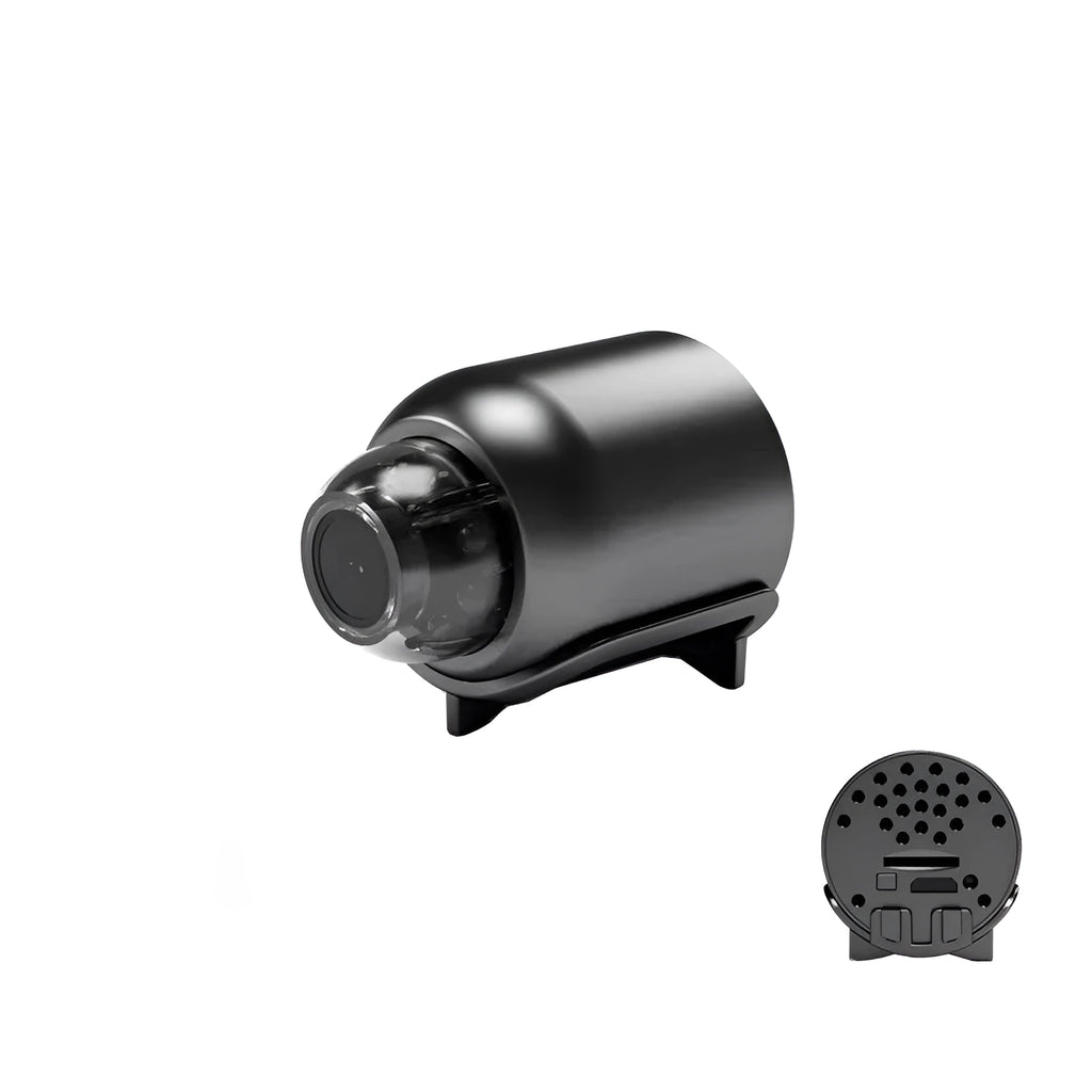 Wireless WiFi monitoring camera with night vision, 1080P HD, UFO shape, black plastic, 160° wide-angle lens