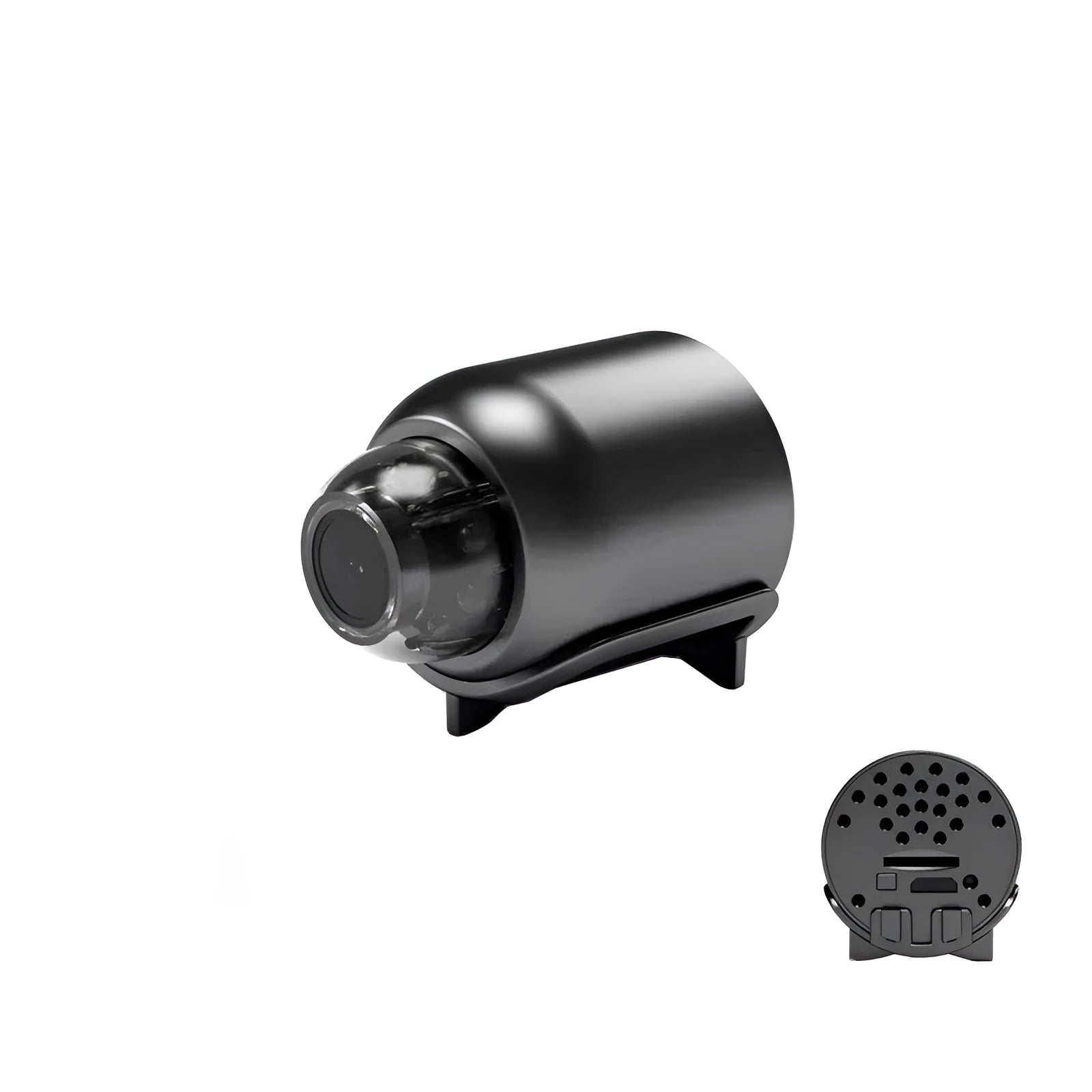 Wireless WiFi monitoring camera with night vision, 1080P HD, UFO shape, black plastic, 160° wide-angle lens