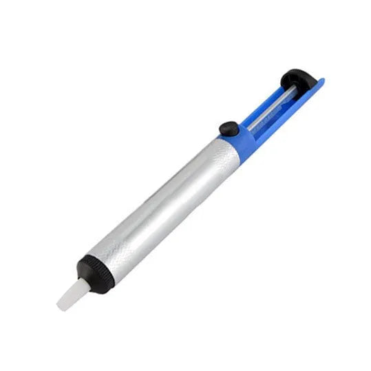 GS-107 manual solder sucker pump tool in blue, gold, or silver colour with 330mm length