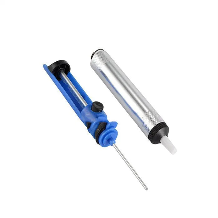 GS-107 manual solder sucker pump tool in blue, gold, or silver colour with 330mm length