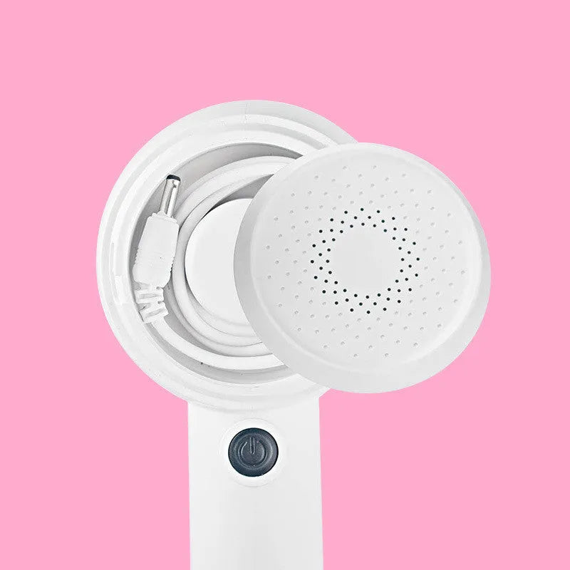 White rechargeable clothes shaver for removing pills from jerseys with 3W motor and compact design