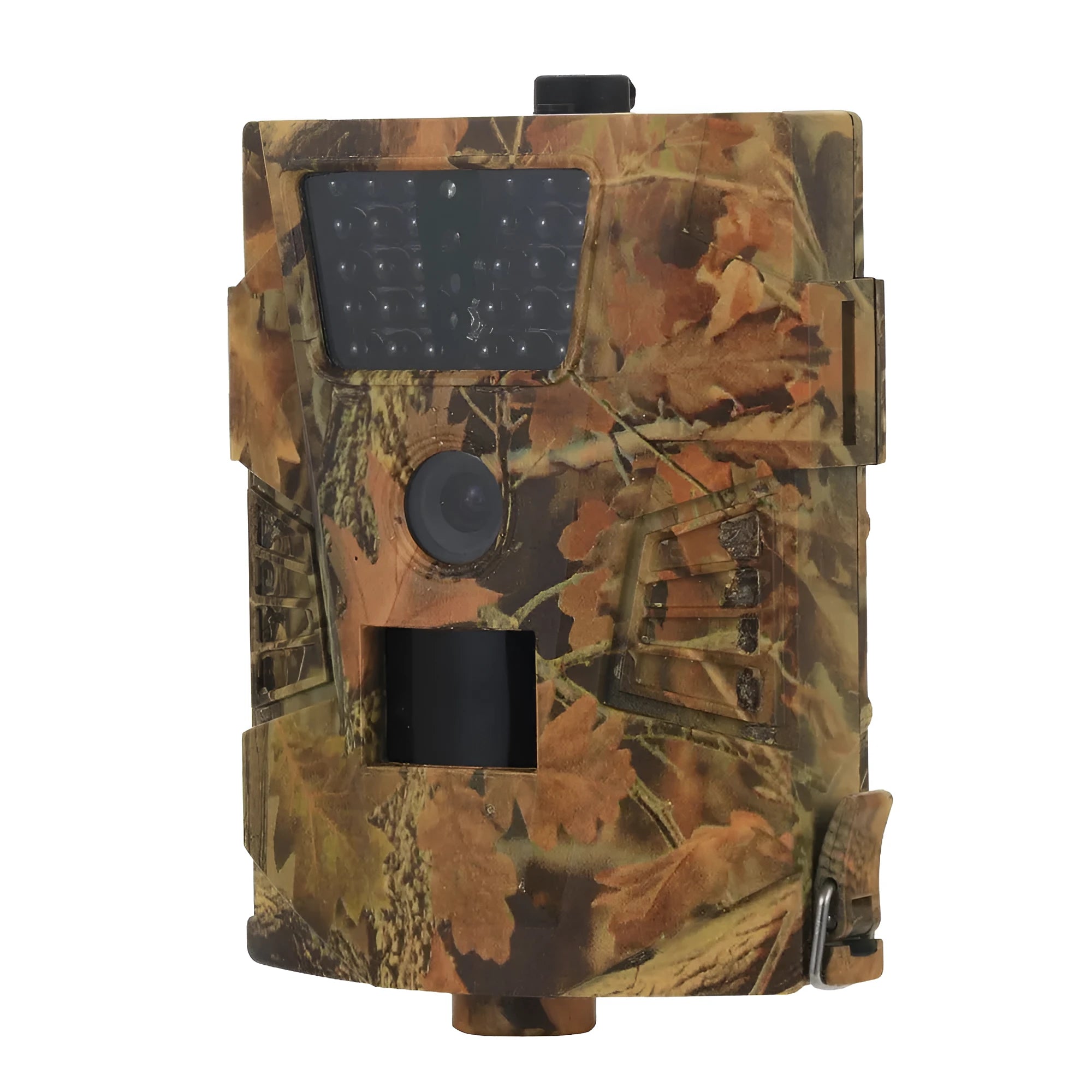 Compact wireless trail camera for outdoor surveillance with night vision capability
