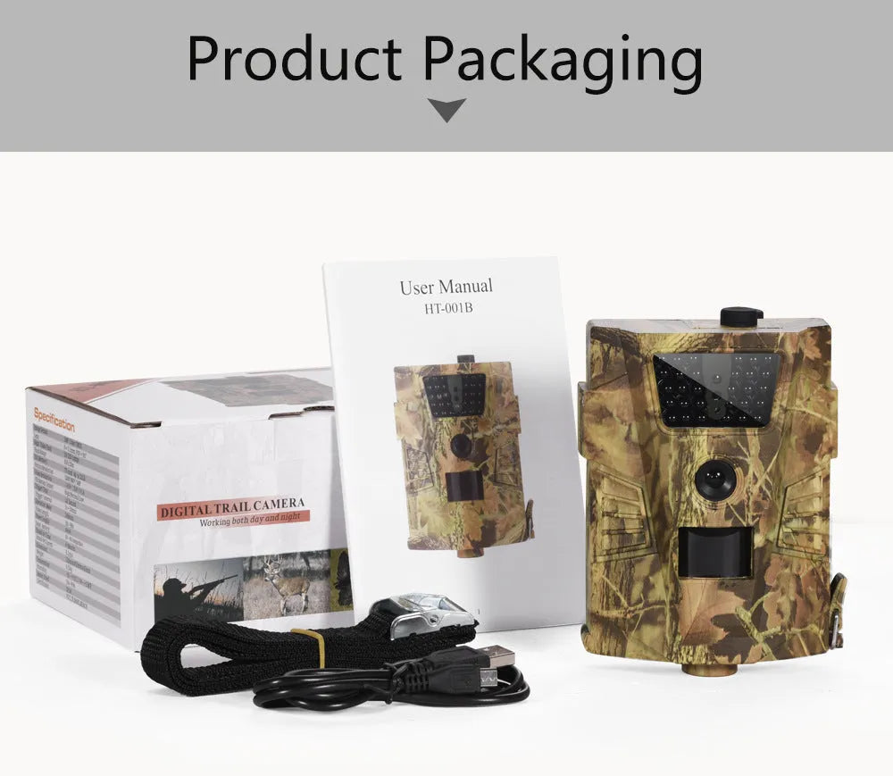 Compact wireless trail camera for outdoor surveillance with night vision capability