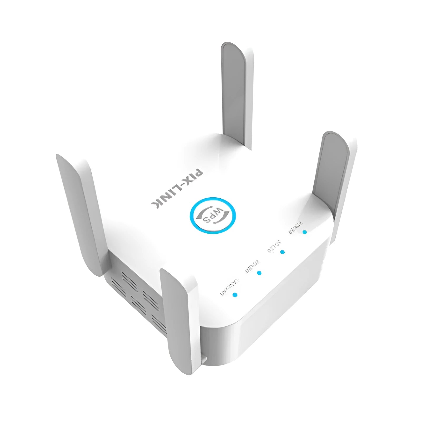 PIXLINK AC24 white and black dual band wireless WiFi extender router with lightning protection