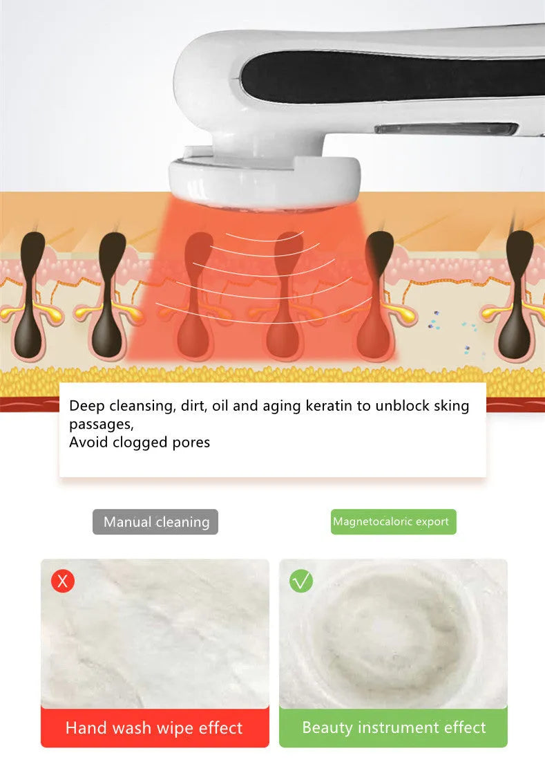 White iontophoresis personal care beauty machine with stainless steel head for facial skin rejuvenation home use