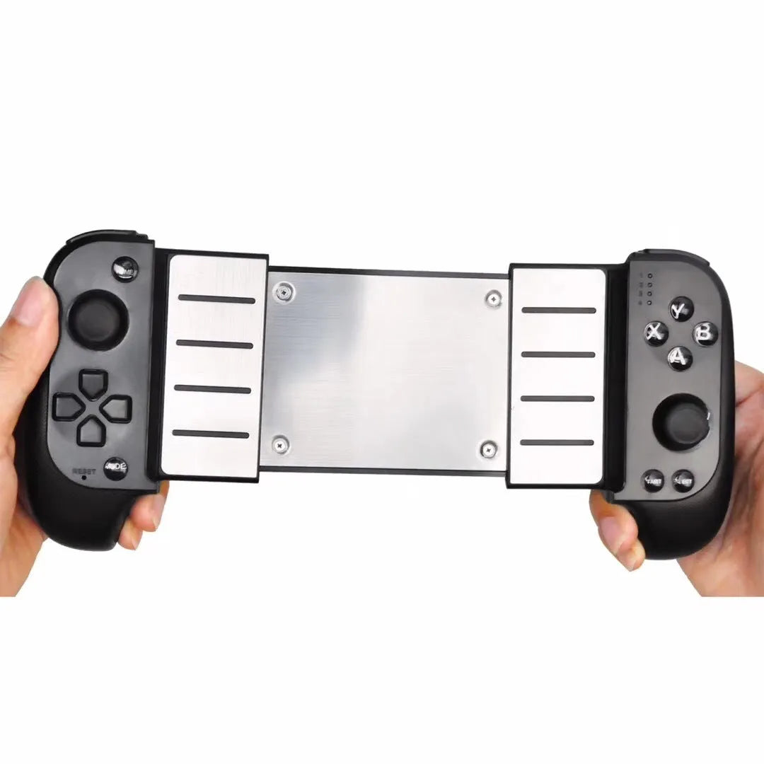 Cytec wireless Bluetooth telescopic game controller extended to hold a mobile phone