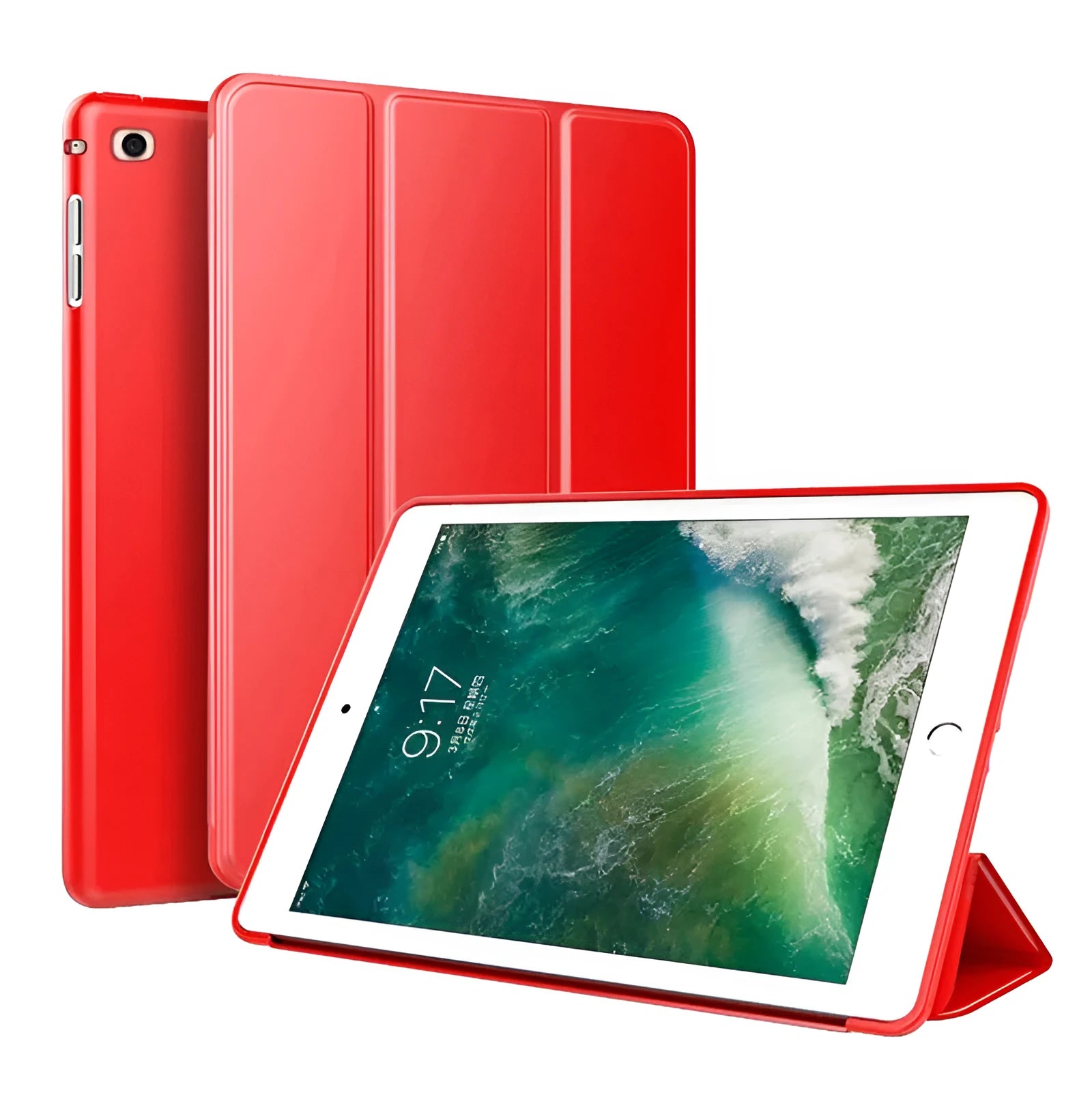 iPad protective silicone sleeve with built-in stand in multiple colours