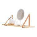 Pine wood wall mounted storage rack with Nordic style design for organising household items