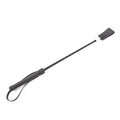 PU leather BDSM spanking flogger whip with metal head in black colour for bondage restraint
