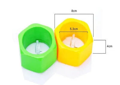 Yellow and green ABS plastic spiral vegetable cutter for cucumber slicing with 8cm diameter
