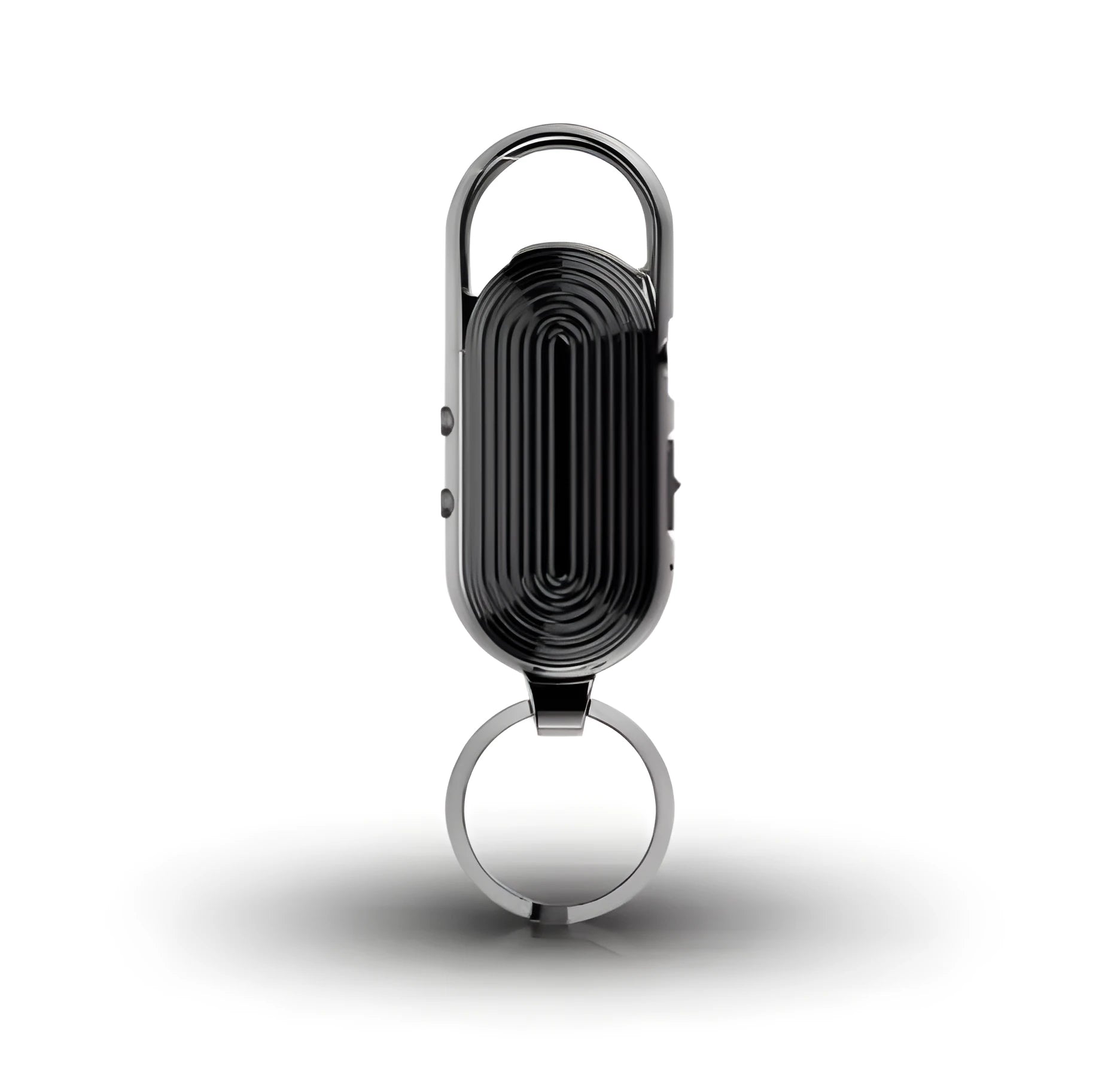Black zinc alloy voice control recorder with USB port and recording buttons