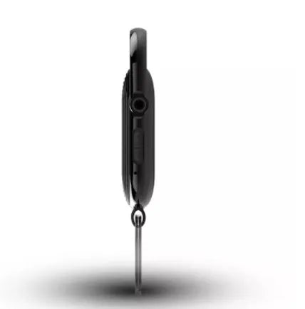 Black zinc alloy voice control recorder with USB port and recording buttons