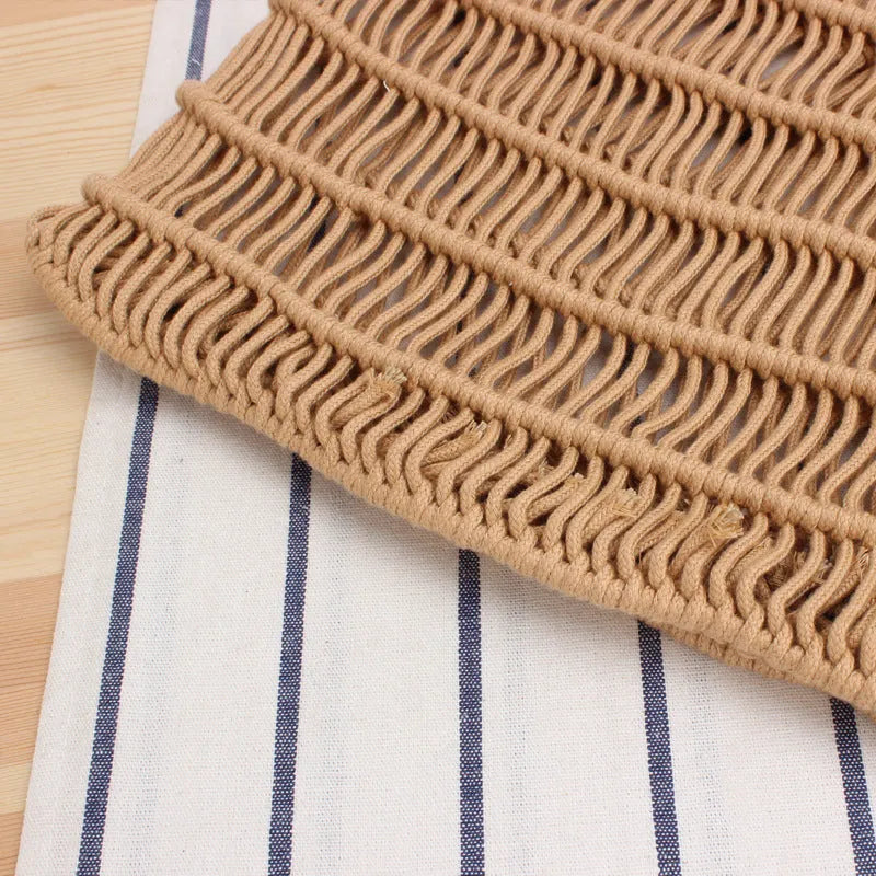 Medium woven straw beach bag with open top and double soft handles in white, black, and camel colours