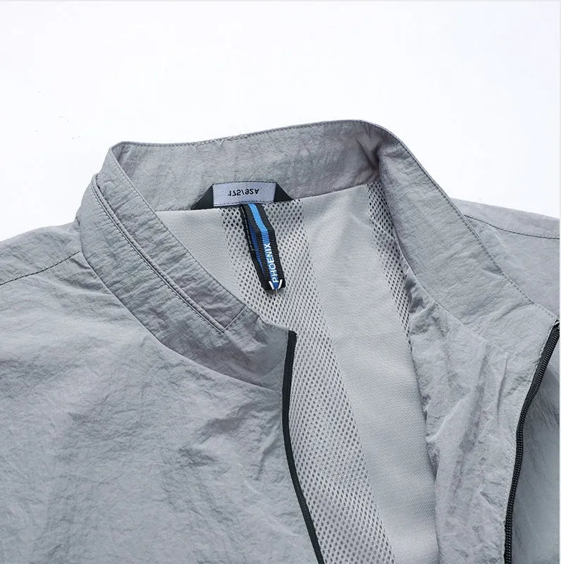 Kentino men's thin polyester sunscreen top in blue, grey or navy colours