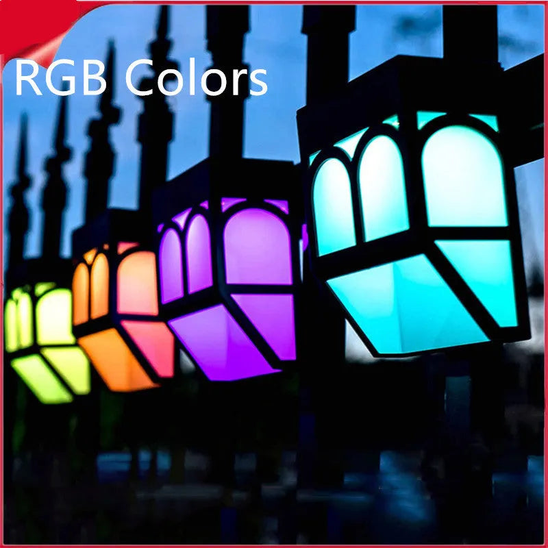 Solar-powered outdoor wall lamp with IP67 waterproof rating for garden and courtyard lighting