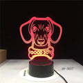 Colourful gradient acrylic LED table lamp with remote control on wooden table