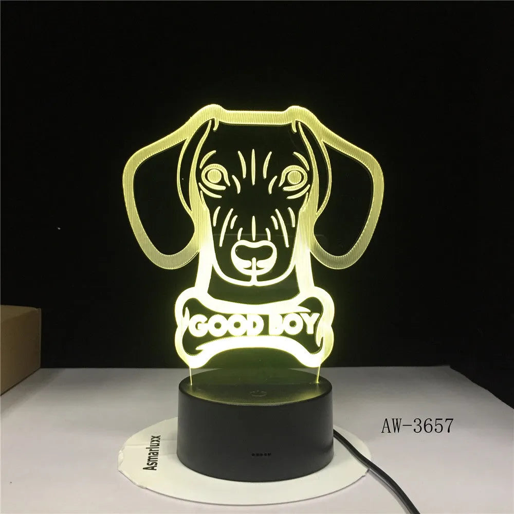 Colourful gradient acrylic LED table lamp with remote control on wooden table