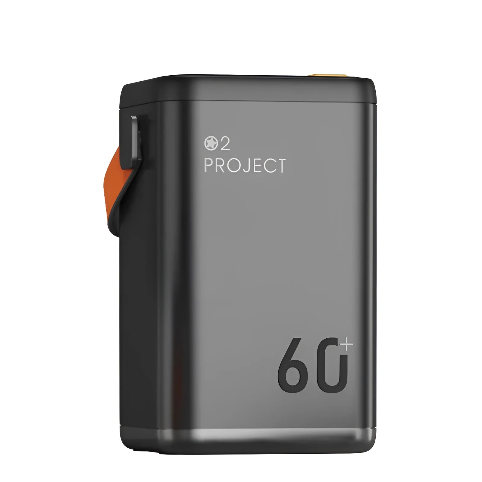 Outdoor power bank with 60000mAh capacity showing multiple USB ports and included adapter