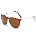 Retro round frame sunglasses with UV400 sunshade mirror lenses in full frame design
