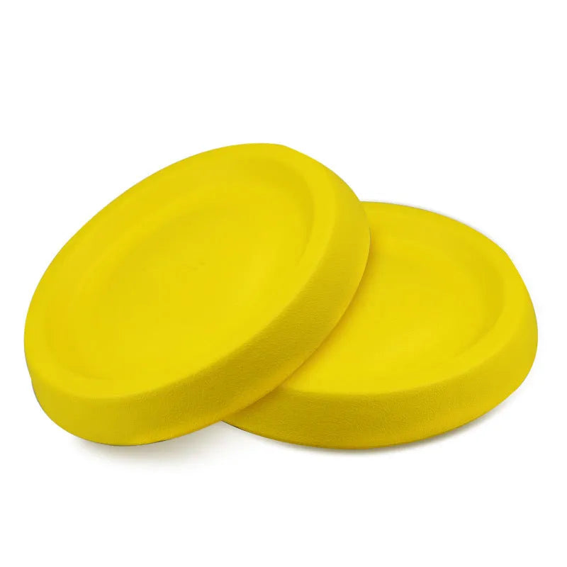 Yellow EVA plastic dog throwing toy for training and bonding activities