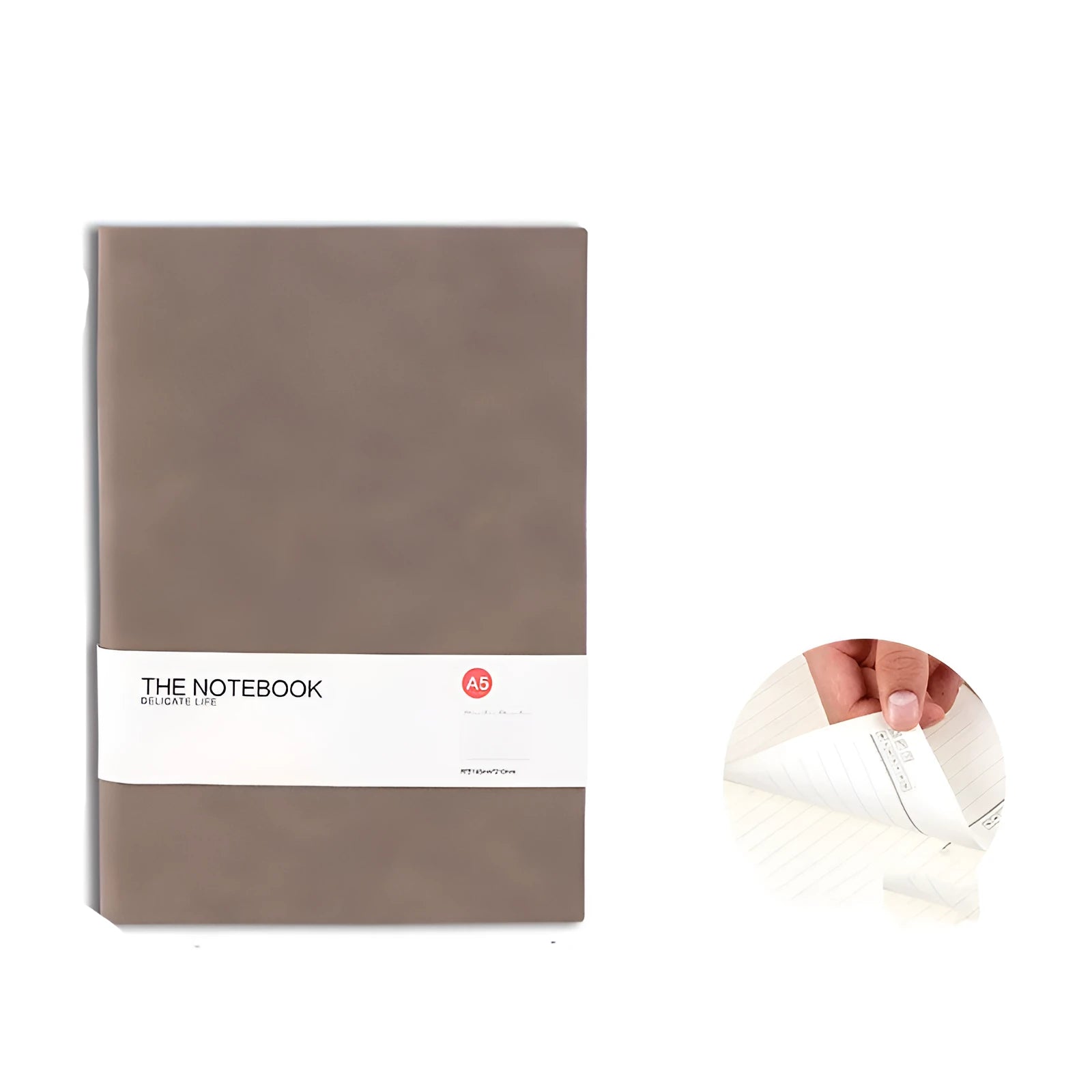 Simple solid colour notebook with thickened pages in multiple size options