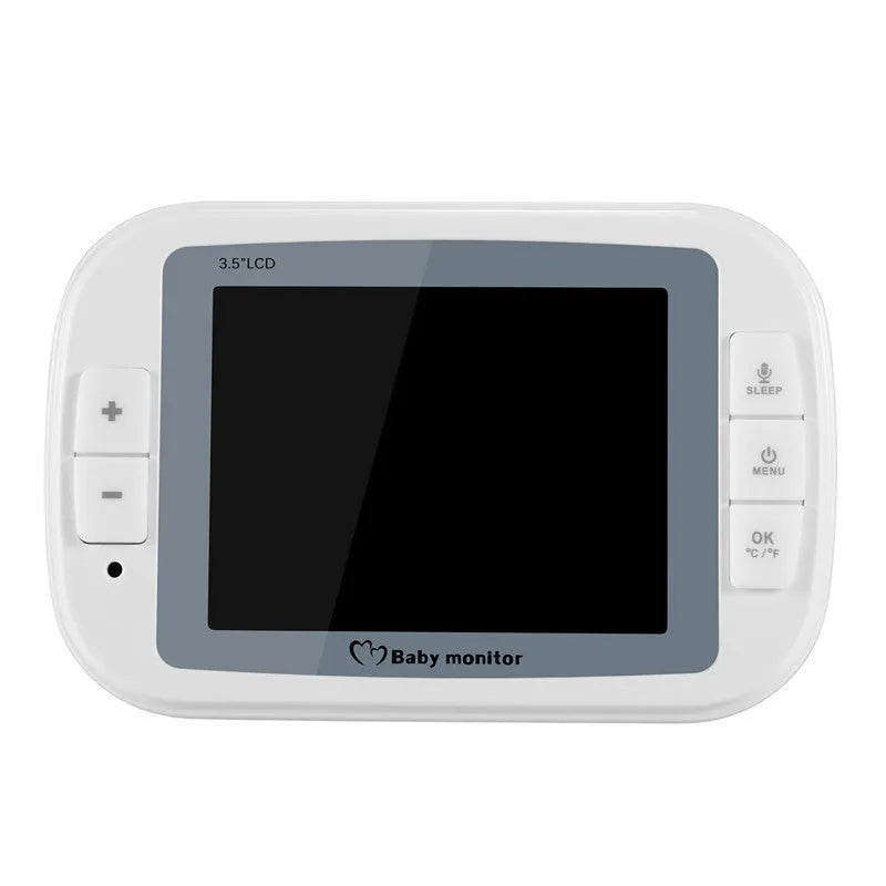 White 3.5 inch digital wireless baby monitor with UFO style camera and night vision capability