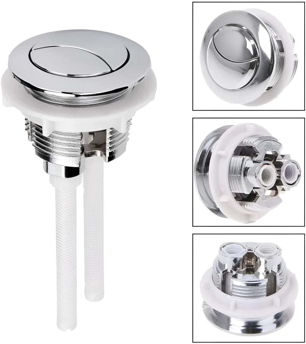 38mm diameter toilet flush button replacement with double buttons for one-piece round toilets