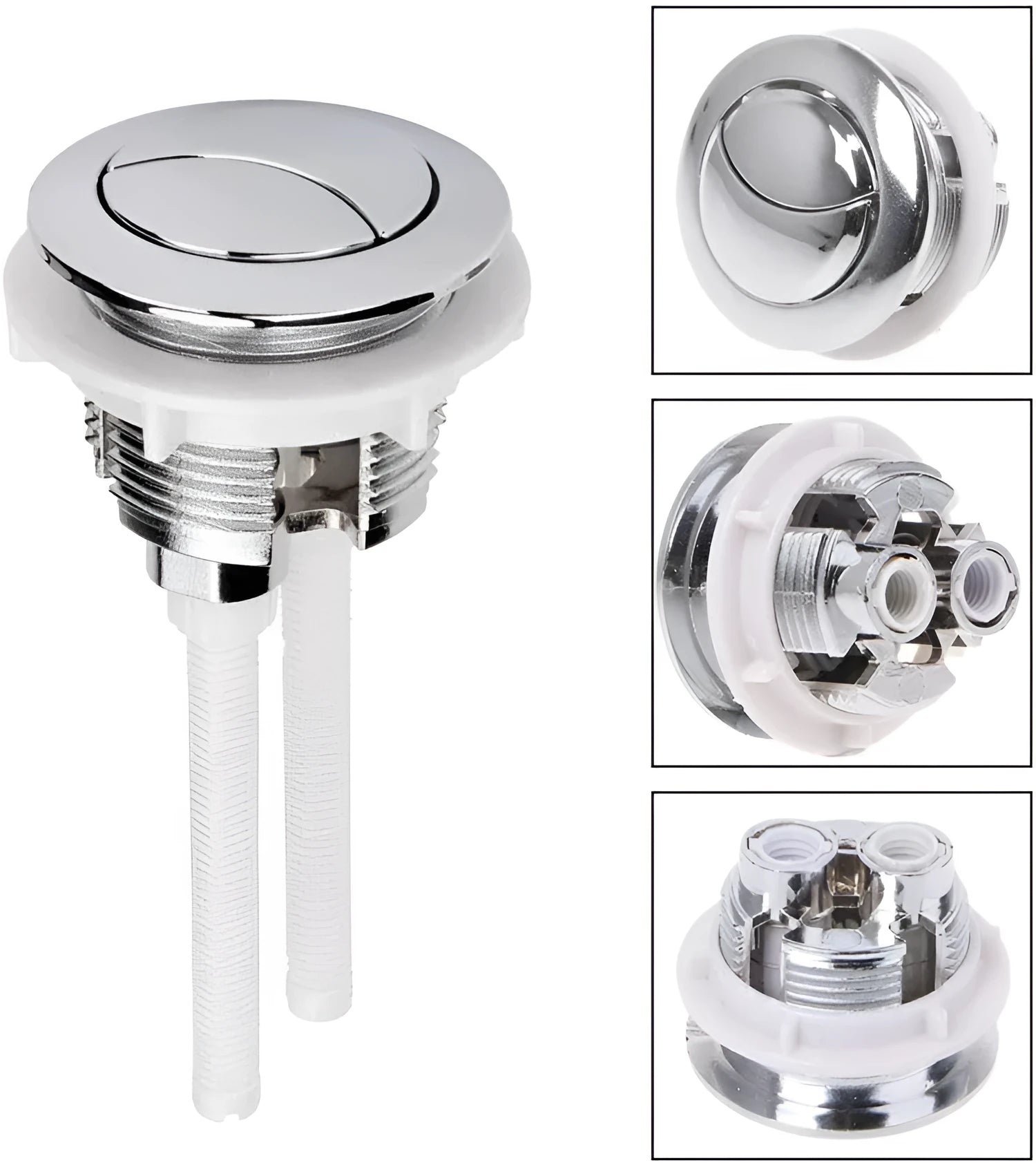 38mm diameter toilet flush button replacement with double buttons for one-piece round toilets