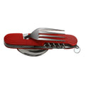 Outdoor portable gift knife stainless steel multifunctional foldable camping cutlery set with spoon fork and knife