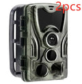 Green cellular trail camera for deer hunting with 16MP sensor and 65ft detection range