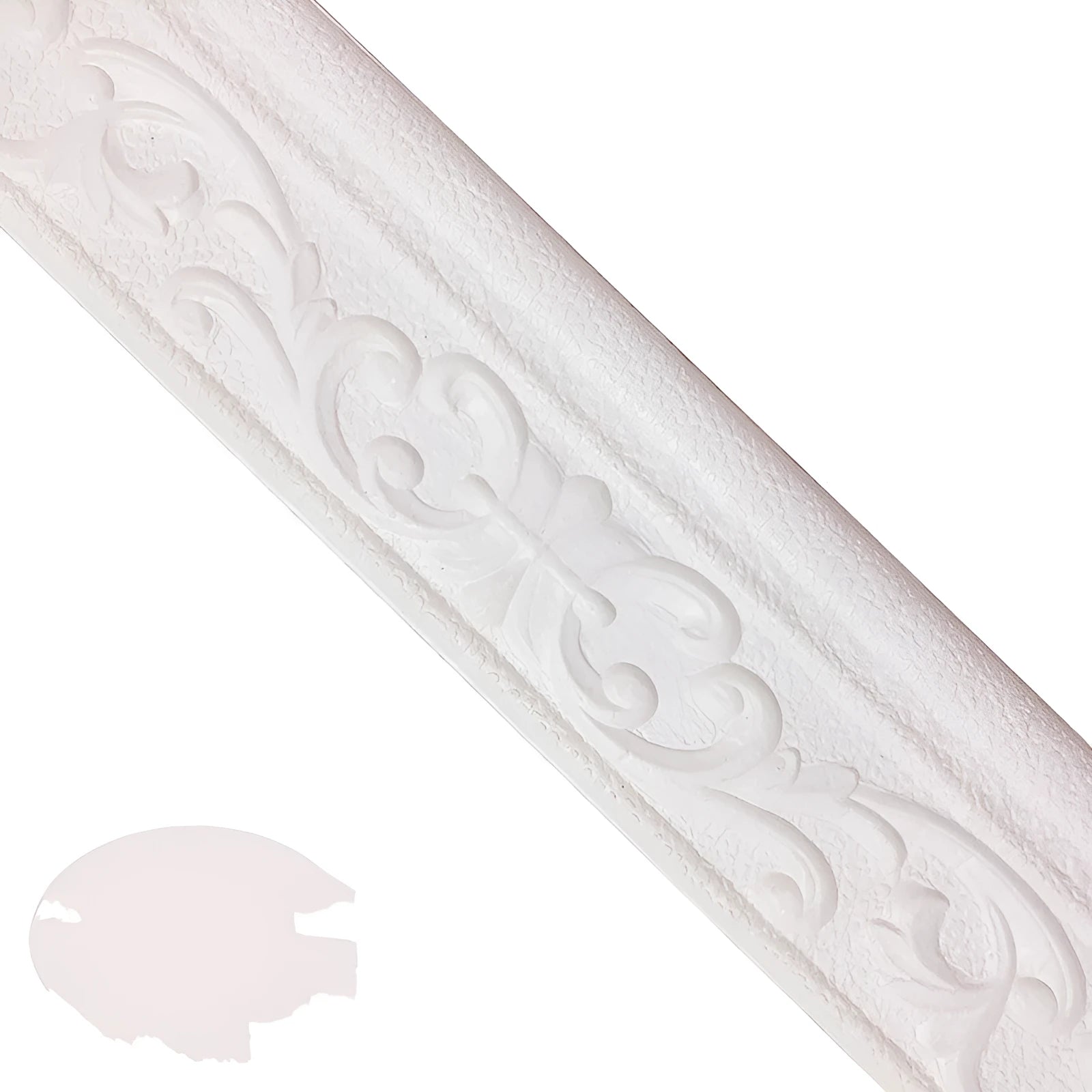 Self-adhesive decorative skirting line border with grid pattern for wall waistline protection
