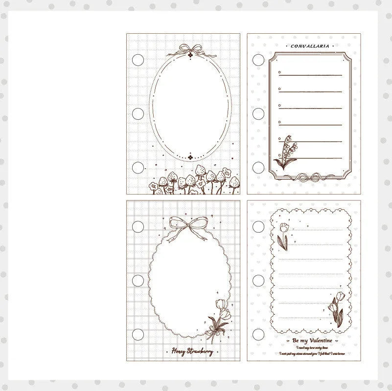 Girl Heart loose-leaf diary with 60-page refill pack and three-hole binder in choice of colours.