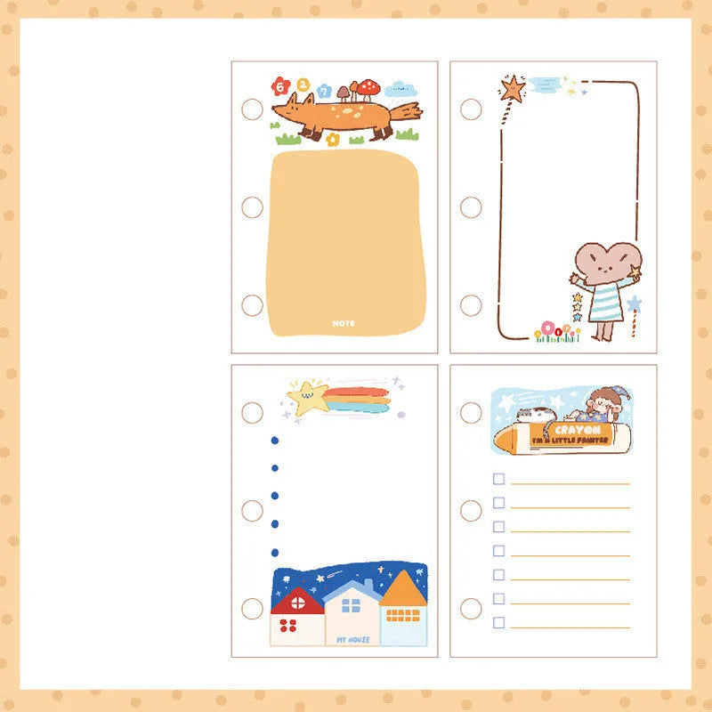 Girl Heart loose-leaf diary with 60-page refill pack and three-hole binder in choice of colours.
