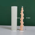Silicone candle mould with rotating spiral lace pattern for DIY wax crafting