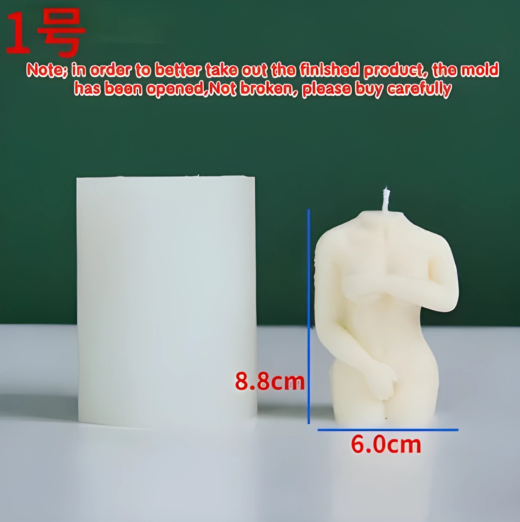 Silicone female body candle mould showing three shy female design variations for DIY crafts